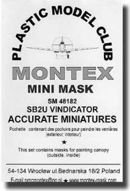 Montex Masks  1/48 Mini Mask SB2U Vindicator Masks MXSM48182