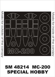  Montex Masks  1/48 Macchi C.200 (exterior and interior) canopy masks MXSM48214