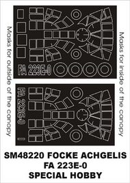  Montex Masks  1/48 Focke-Achgelis Fa-223E-0 (exterior and interior) canopy masks MXSM48220