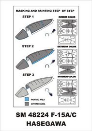  Montex Masks  1/48 McDonnell F-15A/C (exterior and interior) canopy masks[F-15C] MXSM48224