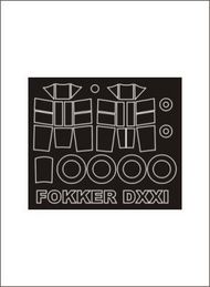 FOKKER D.XXI (exterior and interior) canopy masks #MXSM48291