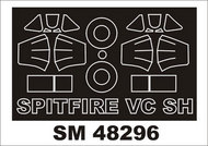 Supermarine Spitfire Mk.VC (exterior and interior) canopy masks #MXSM48296