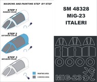  Montex Masks  1/48 Mikoyan MiG-23 (exterior and interior) canopy masks (designed to be used with ITALERI kits) MXSM48328