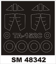 Focke-Wulf Ta.152 (exterior and interior) canopy masks [Ta.152C-0 Ta.152C-1 Ta.152C-11 Ta.152C-1/R14] #MXSM48342