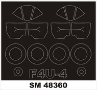 Vought F4U-4 Corsair (exterior and interior) canopy masks #MXSM48360
