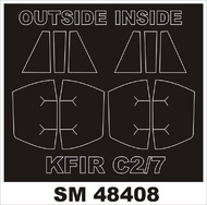 IAI C-2/C-7 Kfir Canopy masks (designed to be made with Kinetic Models kits) #MXSM48408