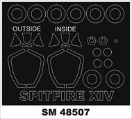 Supermarine Spitfire FR Mk.XIV (outside, inside) Masks #MXSM48507