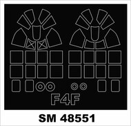  Montex Masks  1/48 Grumman F4F WILDCAT Masks (outside, inside) MXSM48551