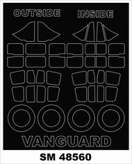 Vultee Vanguard (outside, inside canopy frame paint mask) #MXSM48560
