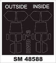 RWD-13 canopy frame paint mask (inside and outside) #MXSM48588