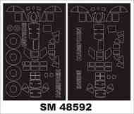 Handley-Page Hampden B.Mk.I canopy frame paint mask (inside and outside) #MXSM48592