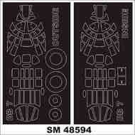 Douglas DB-7B Boston III  canopy frame paint mask (inside and outside) #MXSM48594