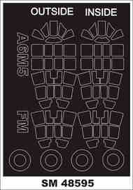 Mitsubishi A6M5a Zero canopy frame paint mask (inside and outside) #MXSM48595