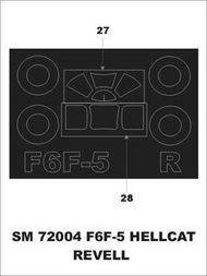 Grumman F6F-5 Hellcat (exterior) canopy masks #MXSM72004