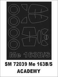  Montex Masks  1/72 Messerschmitt Me.163 Komet (exterior) canopy masks MXSM72039