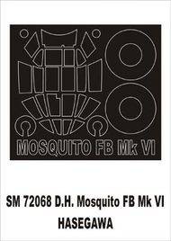  Montex Masks  1/72 de Havilland Mosquito Mk.VI (exterior) canopy masks MXSM72068