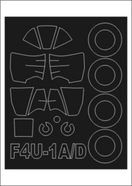 Vought F4U-1A/F4U-1D CORSAIR (exterior) canopy masks #MXSM72136