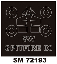  Montex Masks  1/72 Supermarine Spitfire Mk.IX (exterior) canopy masks (designed to be used with SWORD kits) MXSM72193