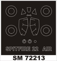  Montex Masks  1/72 Supermarine Spitfire Mk.22 (exterior) canopy masks MXSM72213