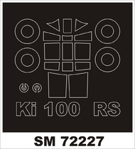 Kawasaki Ki-100-I canopy masks (designed to be used with RS Models kits) #MXSM72227