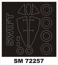  Montex Masks  1/72 Supermarine Swift FR.5 (outside canopy frame mask) MXSM72257