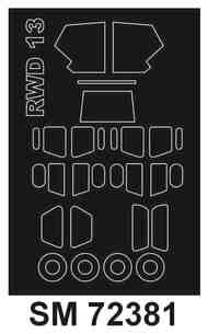 RWD-13 S/ST canopy frame paint mask (inside and outside) #MXSM72381