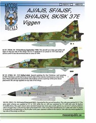  Moose Republic Decals  1/48 SK/SF/SH 37 Saab AJ-37 Viggen RBDS48010