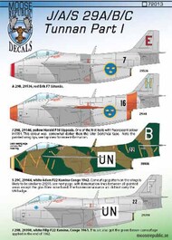  Moose Republic Decals  1/72 Saab S-29C/J-29A/J-29B Tunnan part 1 RBDS72013