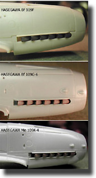  Moskit  1/48 Bf.109F/G/K Exhaust Pipes MOS4802