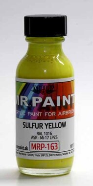 MRP/Mr Paint  NoScale MRP163 - Sulfer Yellow - RAL1016 30ml (for Airbrush only) MRP163