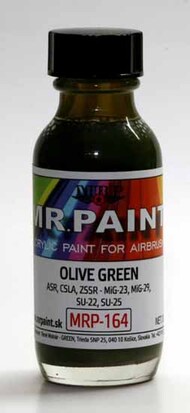  MRP/Mr Paint  NoScale MRP164 - Olive Green Mig 23, Mig 29, Su 22, Su 25 30ml (for Airbrush only) MRP164