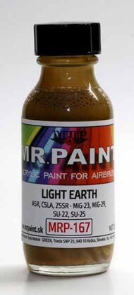  MRP/Mr Paint  NoScale MRP167 - Light Earth - Mig 23, Mig 29, Su 22, Su 25 30ml (for Airbrush only) MRP167