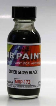  MRP/Mr Paint  NoScale MRP172 - Super Gloss Black 30ml (for Airbrush only) MRP172