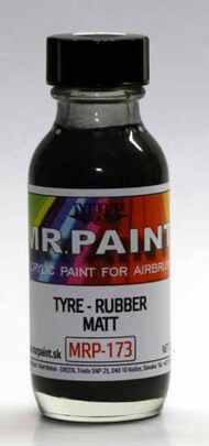  MRP/Mr Paint  NoScale MRP173 - Tyre - Rubber (Matt) 30ml (for Airbrush only) MRP173