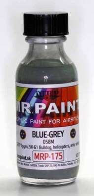  MRP/Mr Paint  NoScale MRP175 - Blue Grey 058M - Modern Swedish AF 30ml (for Airbrush only) MRP175