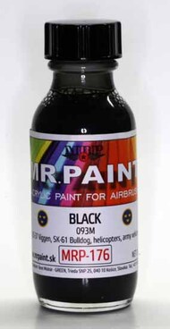  MRP/Mr Paint  NoScale MRP176 - Black 093M - Modern Swedish AF 30ml (for Airbrush only) MRP176