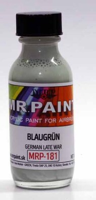  MRP/Mr Paint  NoScale MRP181 - Blaugrun- German Late War RLM76 variant 30ml (for Airbrush only) MRP181