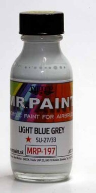  MRP/Mr Paint  NoScale MRP197 - Light Grey-Blue Su27/33 Russian AF-Pale Camo 30ml (for Airbrush only) MRP197