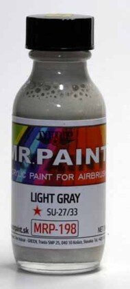  MRP/Mr Paint  NoScale MRP198 - Light Grey Su27/33 Russian AF-Pale Camo 30ml (for Airbrush only) MRP198