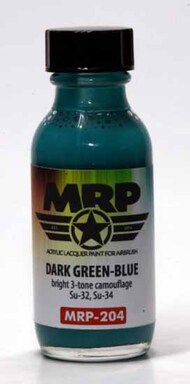  MRP/Mr Paint  NoScale MRP204 - Dark Green-Blue Su-34 (bright 3-tone camo) 30ml (for Airbrush only) MRP204