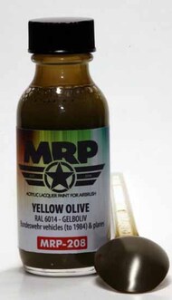  MRP/Mr Paint  NoScale MRP208 - Yellow Olive Ral 6014 Gelboliv 30ml (for Airbrush only) MRP208