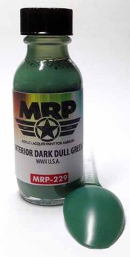  MRP/Mr Paint  NoScale MRP229 - WW2 US Interior Dark Dull Green 30ml (for Airbrush only) MRP229