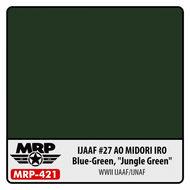  MRP/Mr Paint  NoScale IJAAF #27 Ao Midori Iro (Blue Green / ""Jungle Green"") 30ml (for Airbrush only)" MRP421
