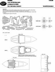 Vought F7U-3/F7U-3M Cutlass masksaircraft canopy, black nose, wheels, engines section #NWAM0015