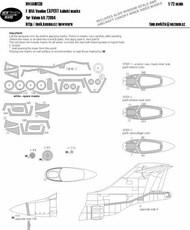 Mask McDonnell F-101A Voodoo EXPERT set for aircraft canopy including window seals and inner sides of windows #NWAM0138