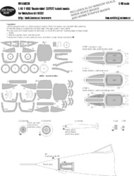  New Ware  1/48 Republic F-105D Thunderchief Mask for EXPERT (designed to be used with Hobby Boss kits) NWAM0216