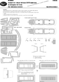 Grumman F-14A/F-14B/F-14D Tomcat EXPERT kabuki masks canopy including inner side masks, other clear parts, tails, exhaust nozzles, walkways (designed to be used with Hasegawa model kits) #NWAM0284