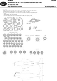  New Ware  1/48 Messerschmitt Me.262A-1a w/Kettenkraftrad BASIC kabuki masks aircraft canopy, other clear parts, wheels, air intakes, antenna, nose, all Kettenkraftrad wheels both sides (designed to be used with Tamiya kits) NWAM0368
