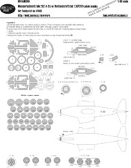  New Ware  1/48 Messerschmitt Me.262A-1a w/Kettenkraftrad EXPERT kabuki masks aircraft canopy including inner side, other clear parts, wheels, air intakes, antenna, nose, all Kettenkraftrad wheels both sides (designed to be used with Tamiya kits) NWAM0369