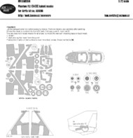  New Ware  1/72 McDonnell-Douglas FG.1 Phantom II BASIC kabuki masks for aircraft canopy, wheels, rudders. (designed to be used with Airfix kits) (AX06016) NWAM0384